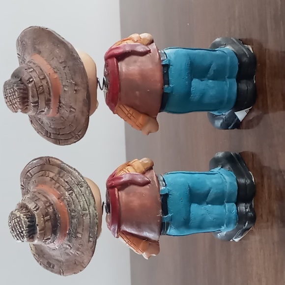 Set of 5 Ceramic Scarecrow Bobble Head Figures - Picture 6 of 7